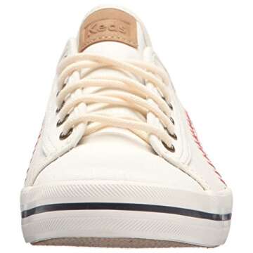 Keds Womens Kickstart Pennant Sneaker, Cream, 9.5 US