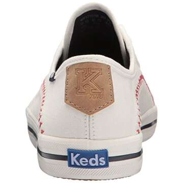Keds Womens Kickstart Pennant Sneaker, Cream, 9.5 US