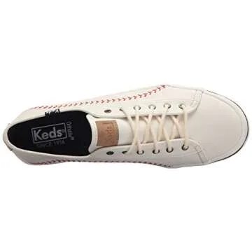 Keds Womens Kickstart Pennant Sneaker, Cream, 9.5 US