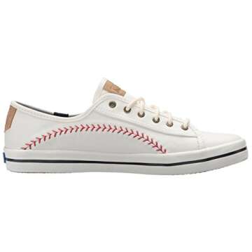 Keds Womens Kickstart Pennant Sneaker, Cream, 9.5 US