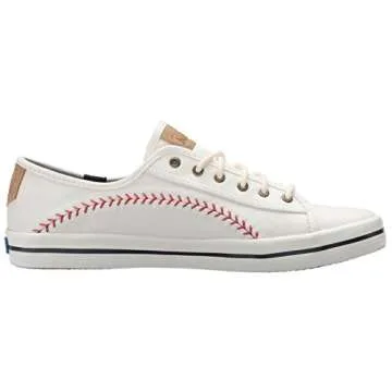 Keds Womens Kickstart Pennant Sneaker, Cream, 9.5 US