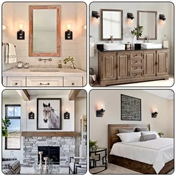 Stylish 1-Light Rustic Wall Sconce Durable for All Spaces