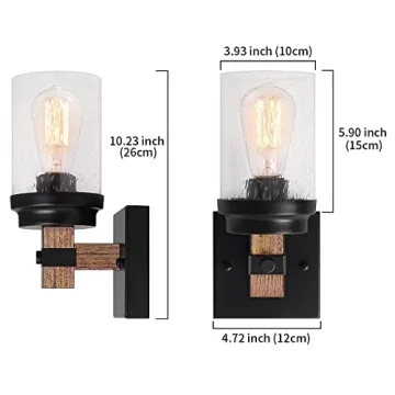 Stylish 1-Light Rustic Wall Sconce Durable for All Spaces