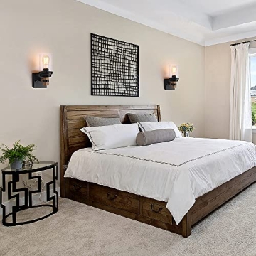 Stylish 1-Light Rustic Wall Sconce Durable for All Spaces