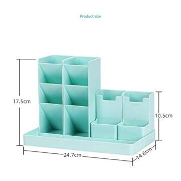 Migao coffee Pen Pencil Holder for Desk, Cute Stationery Home Office School Desktop Craft Art Supplies Accessory Crayon Caddy Box Organization Organizer Storage for Girl Kids (Pink)