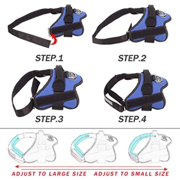 Bolux Dog Harness No-Pull Reflective Vest for Medium Dogs