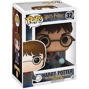 Funko Pop! Movies: Harry Potter - Harry Potter with Prophecy Vinyl Figure (Bundled with Pop Box Protector Case)