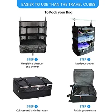 Stow-N-Go Portable Hanging Travel Shelves Organizer