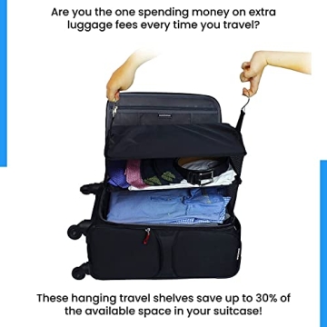 Stow-N-Go Portable Hanging Travel Shelves Organizer