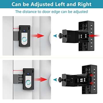 KIMILAR 2024 Upgrade Anti-Theft Video Doorbell Mount, Not Block Doorbell Motion Sensor, Adjustable No-Drill Mounting Bracket Wedge Holder Accessories for Home Rentals Office Room
