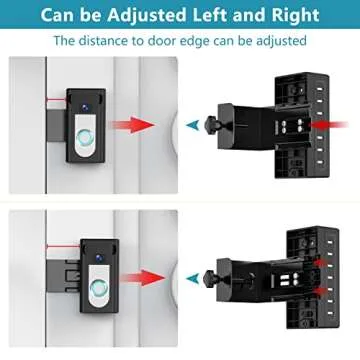 KIMILAR 2024 Upgrade Anti-Theft Video Doorbell Mount, Not Block Doorbell Motion Sensor, Adjustable No-Drill Mounting Bracket Wedge Holder Accessories for Home Rentals Office Room