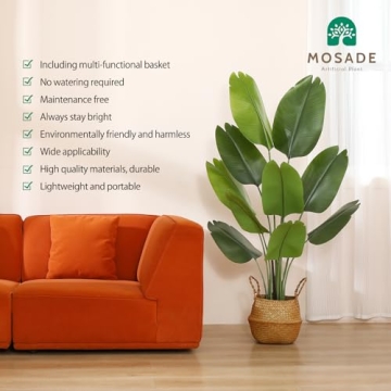 MOSADE 5FT Artificial Bird of Paradise Plant for Home