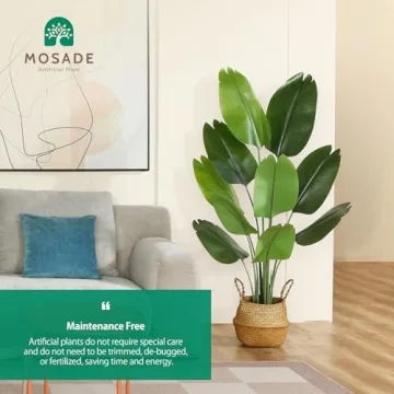 MOSADE 5FT Artificial Bird of Paradise Plant for Home