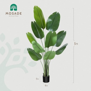 MOSADE 5FT Artificial Bird of Paradise Plant for Home