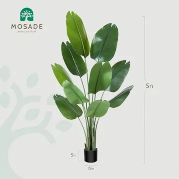 MOSADE 5FT Artificial Bird of Paradise Plant for Home