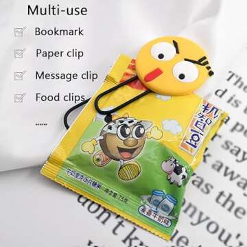 Cute Bookmarks, Funny Paperclip Bookmark, Novelty Emoticon Book Marker for Kids, Girls, Boys, School Student (Random 10PCS)