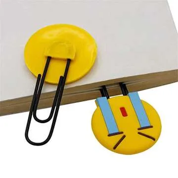 Cute Bookmarks, Funny Paperclip Bookmark, Novelty Emoticon Book Marker for Kids, Girls, Boys, School Student (Random 10PCS)