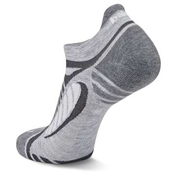 Balega Ultralight Lightweight Performance No Show Athletic Running Socks for Men and Women (1 Pair), New Grey/White, Medium