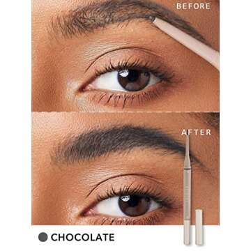 SHEGLAM Dual-Sided Eyebrow Pencils Cream Waterproof Long Lasting Eye brow Pen Makeup - Chocolate