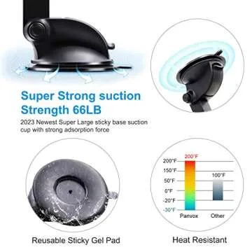 Universal Magnetic Phone Car Mount with 8 Strong Magnets