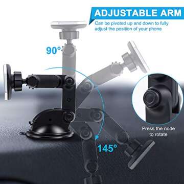 Universal Magnetic Phone Car Mount with 8 Strong Magnets