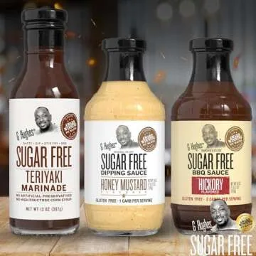 G Hughes Sugar Free Barbecue Sauces - Hickory BBQ Sugar Free Sauce - 18 Oz, Honey Mustard Sugar Free...