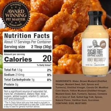 G Hughes Sugar Free Barbecue Sauces - Hickory BBQ Sugar Free Sauce - 18 Oz, Honey Mustard Sugar Free Dipping Sauce - 18 Oz, Sugar Free Teriyaki Marinade - 13 Oz, Gluten Free BBQ Sauces, BBQ (3-Pack)