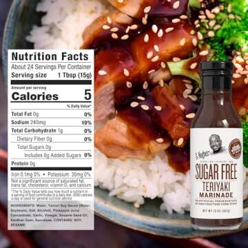 G Hughes Sugar Free Barbecue Sauces - Hickory BBQ Sugar Free Sauce - 18 Oz, Honey Mustard Sugar Free Dipping Sauce - 18 Oz, Sugar Free Teriyaki Marinade - 13 Oz, Gluten Free BBQ Sauces, BBQ (3-Pack)