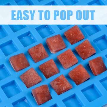Square Silicone Candy Molds - Mini Silicone Molds for Hard Candy, Chocolate, Gummy, Caramel, Ganache...