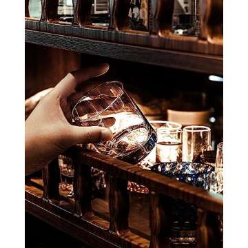 LUXU Whiskey Glasses-Premium 11 OZ Scotch Glasses Set of 6 /Old Fashioned Whiskey Glasses/Perfect Sc...