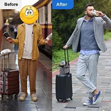 Travel Essentials Luggage Cup Holder for Suitcases - Hands-Free Travel Beverage Holder