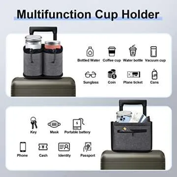 Travel Essentials Luggage Cup Holder for Hands-Free Use