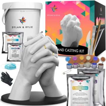 Couples Hand Casting Kit - DIY Plaster Mold Set