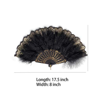 Happy Feather Marabou Fan for Costume Parties and Dancing