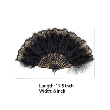 Happy Feather Marabou Fan for Costume Parties and Dancing