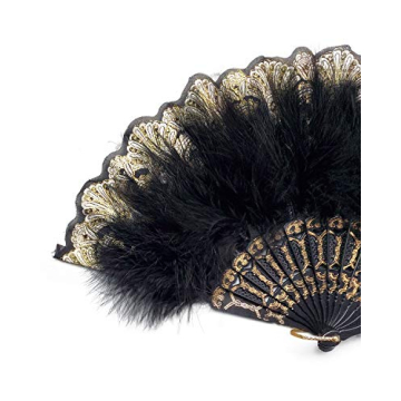 Happy Feather Marabou Fan for Costume Parties and Dancing