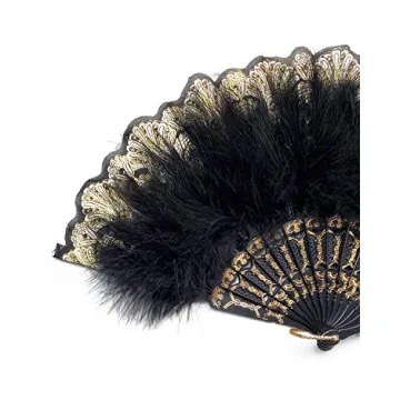 Happy Feather Marabou Fan for Costume Parties and Dancing