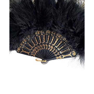 Happy Feather Marabou Fan for Costume Parties and Dancing