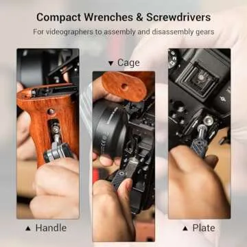 SMALLRIG Folding Tool Set with Screwdrivers and Hex Key Wrenches, Seven Functional Tools Included (Black) - 4681