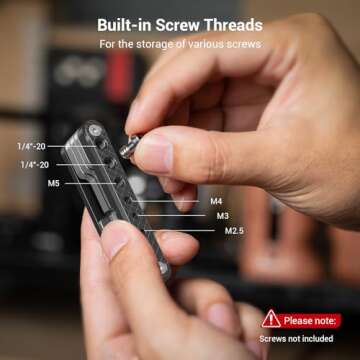 SMALLRIG Folding Tool Set with Screwdrivers and Hex Key Wrenches, Seven Functional Tools Included (Black) - 4681