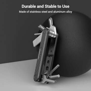 SMALLRIG Folding Tool Set with Screwdrivers and Hex Key Wrenches, Seven Functional Tools Included (Black) - 4681