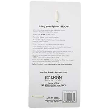 Python Hands-Free and Spill Free Aquarium Hook for Easy Water Changes