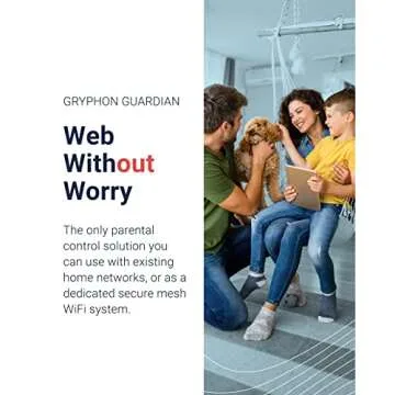 Gryphon Guardian Mesh WiFi Router and Parental Control System with Content Filters and Advanced Cyber Security