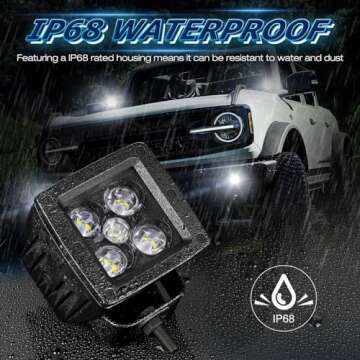LED Cubes, Niwaker 2PCS 3 Inch 100W CREE LED Pods Spot LED Work Light Off Road Driving Lights Square LED Light Bar Waterproof Fog Lights for Truck ATV UTV SUV RV Boat