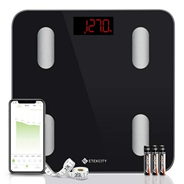 Etekcity Smart Body Weight Scale - Accurate, Bluetooth, Measures Fat & BMI