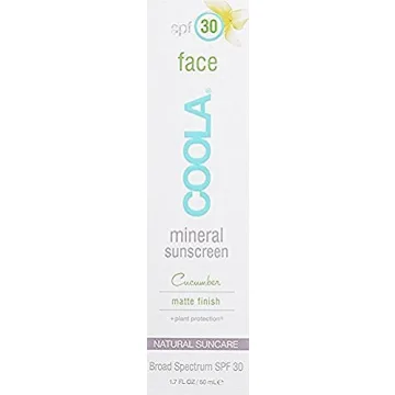 Best Organic Mineral Matte Face Sunscreen SPF 30