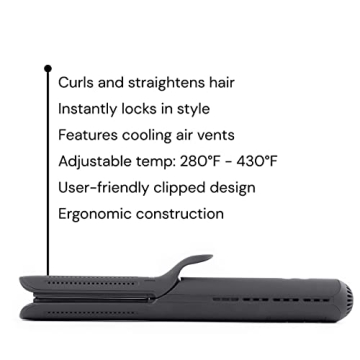 L'ANGE HAIR Le Duo 2-in-1 Curling Wand & Flat Iron Styler