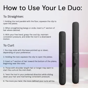 L'ANGE HAIR Le Duo 2-in-1 Curling Wand & Flat Iron Styler