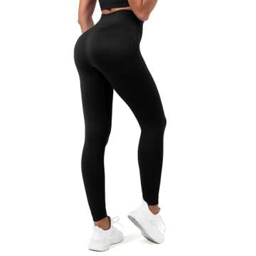Sportneer Workout Sets for Women 2 Piece, Ribbed Seamless Cute One Shoulder Sports Bra and High Waisted Leggings Matching Gym Yoga Set Outfits Work Out Set Black M
