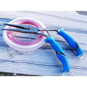 CUDA 9" Titanium Bonded Stainless Steel Freshwater Pistol Grip Pliers 18096 Durable Fishing Hooks Remover with Integrated Crimper and Mono Fluorocarbon Cutter